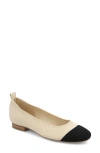 Mia Raisa Stretch Knit Flat In Sand/black