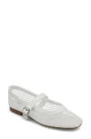 Mia Rayza Woven Mary Jane Flat In White