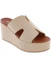 Mia Reta Platform Wedge Slide Sandal In Beige
