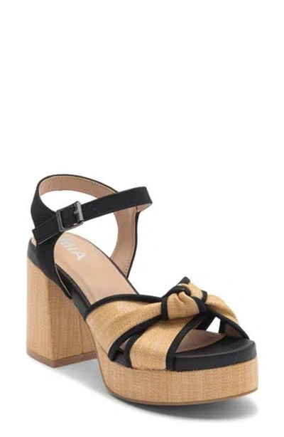 Mia Roxie Knot Platform Sandal In Black