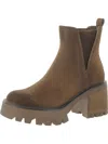 MIA RUSTY WOMENS LUGGED SOLE ANKLE CHELSEA BOOTS