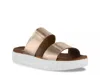 Mia Saige Platform Slide Sandal In Gold
