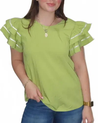 Mia Shoes Gabry Top In Lime In Green