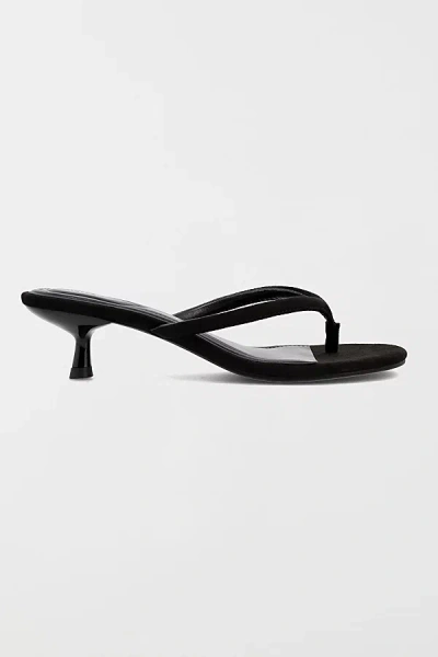 Mia Shoes Mia Farren Kitten Heel Thong Sandal In Black, Women's At Urban Outfitters
