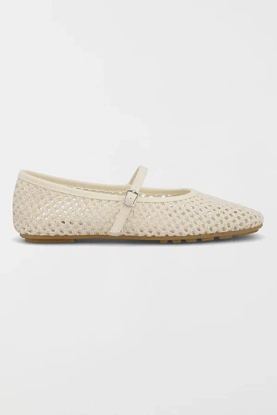 Mia Shoes Mia Kora Woven Mary Jane Flat In Natural, Women's At Urban Outfitters In White