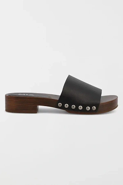 Mia Shoes Mia Lanell Studded Wooden Slide Sandal In Black, Women's At Urban Outfitters