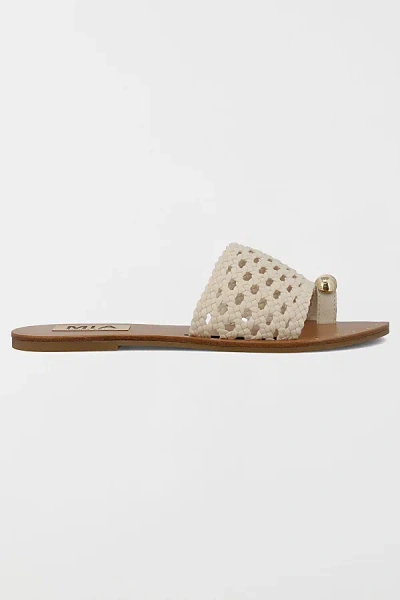 Mia Shoes Mia Tiva Woven Toe Ring Sandal In Bone, Women's At Urban Outfitters In Neutral