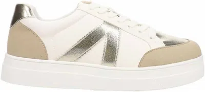 Mia Shoes Women's Astra Faux Leather Platform Sneakers In Gold In Multi