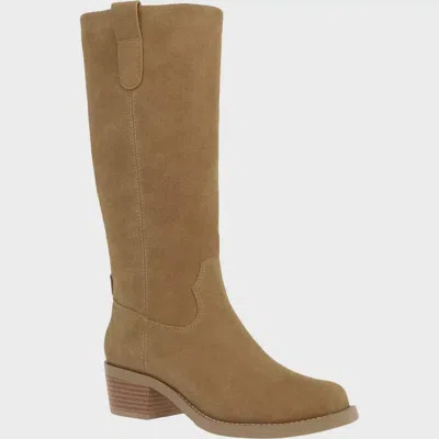 Mia Shoes Women's Duston Suede Boot In Tan Suede In Brown