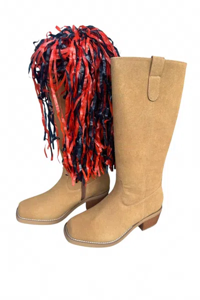 Mia Shoes Women's Duston Suede Riding Boots In Tan In Multi