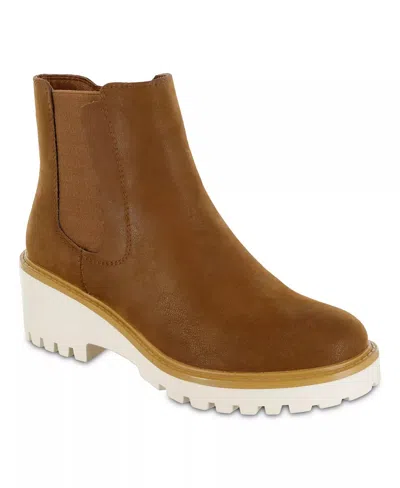 Mia Shoes Women's Ezri Chelsea Booties In Brown