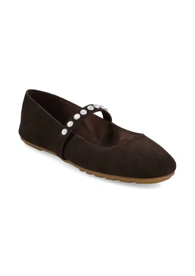 Mia Shoes Women's Karolin Flat Shoes In Dark Brown