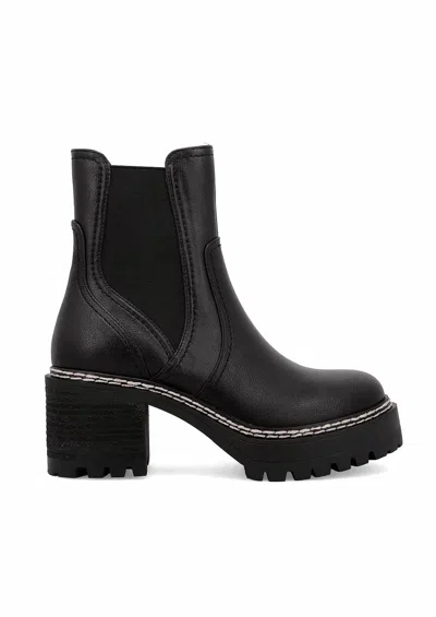 Mia Shoes Women's Maria Chunky Heeled Bootie In Black In Multi