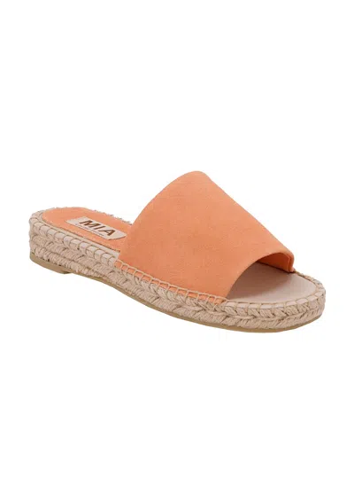Mia Shoes Women's Noveli Suede Sandal In Coral In Pink