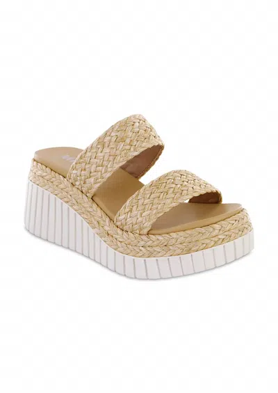 Mia Shoes Women's Platform Slip On Sandals In Natural In Neutral