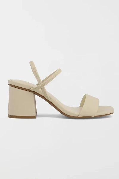 Mia Shoes Zissy Slingback Block Heel In Ivory, Women's At Urban Outfitters In White