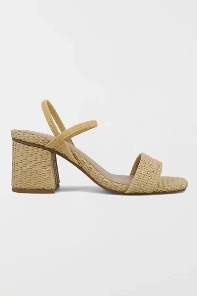 Mia Shoes Zissy Slingback Block Heel In Natural, Women's At Urban Outfitters In Brown