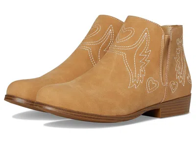 Mia Skarlet (little Kid/big Kid) Girls Shoes Taupe : 13 Little Kid M, Faux Leather In Brown