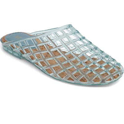 Mia Sophie Clear Woven Mule In Blue