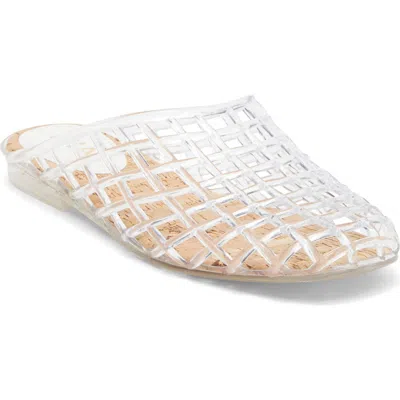 Mia Sophie Clear Woven Mule In Transparent