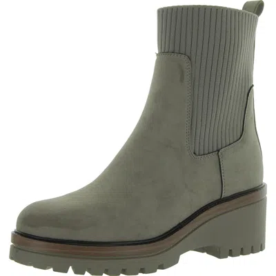 Mia Soraya Womens Faux Leather Mid-calf Boots In Grey