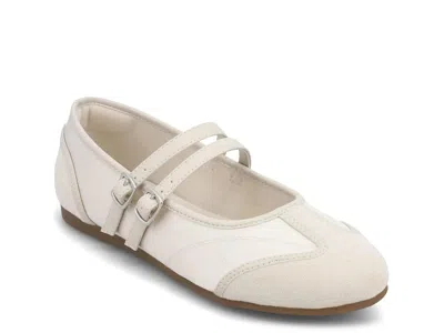Mia Sorelle Mary Jane Flat In Neutral