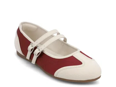 Mia Sorelle Mary Jane Flat In Red