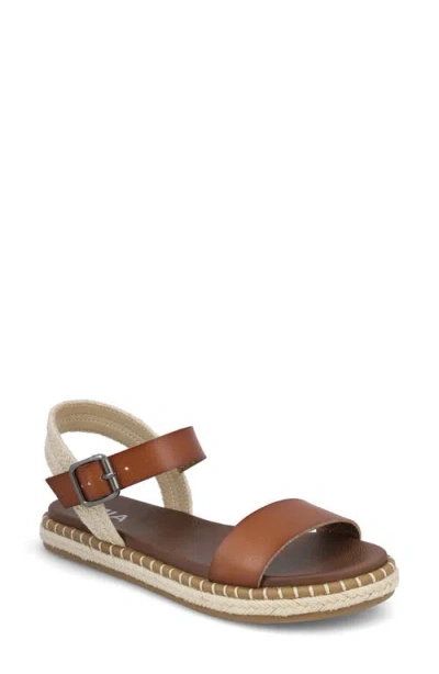 Mia Stephany Ankle Strap Sandal In Cognac