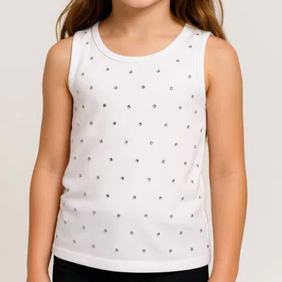 Mia Kids' Studded Tank In White