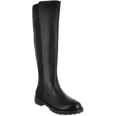 Mia Talli Women's Us 7.5 Black Zipper Round Toe Knee High Riding Boots Zpo3429