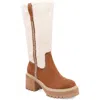 Mia Teirson Womens Block Heel Faux Fur Knee-high Boots In Multi