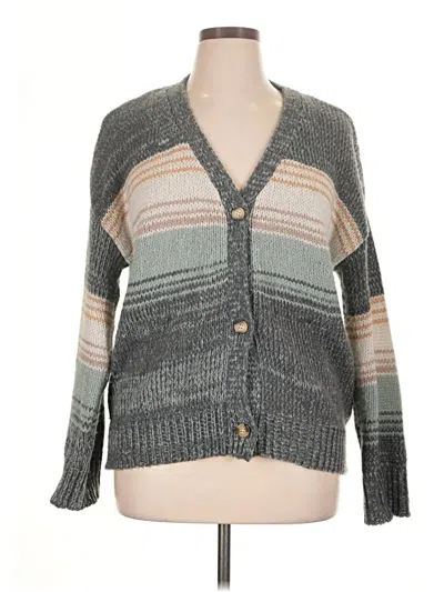 Pre-owned Mia + Tess Cardigan Sweater In Gray