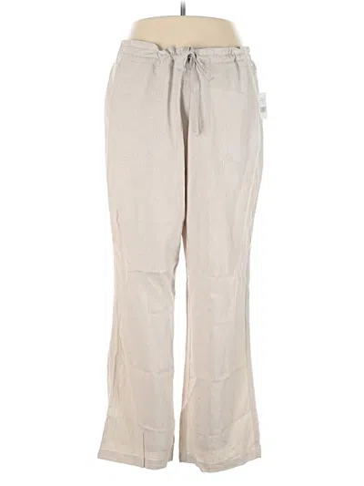 Pre-owned Mia + Tess Linen Pants In Brown