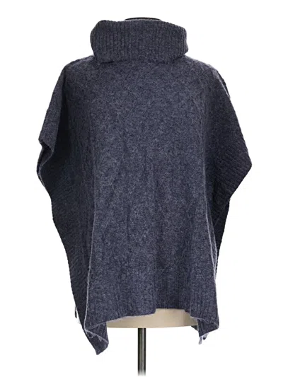 Pre-owned Mia + Tess Poncho In Blue