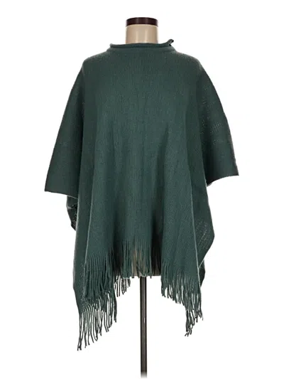 Pre-owned Mia + Tess Poncho In Green