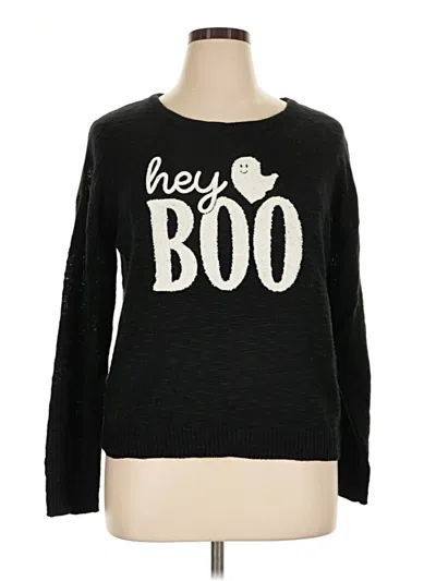 Pre-owned Mia + Tess Pullover Sweater In Black