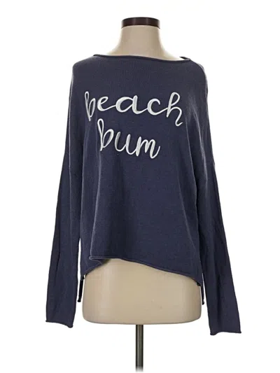Pre-owned Mia + Tess Pullover Sweater In Blue