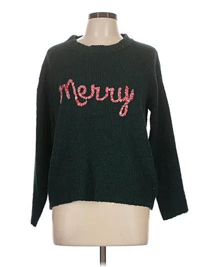 Pre-owned Mia + Tess Pullover Sweater In Green