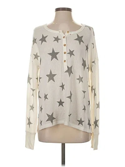 Pre-owned Mia + Tess Pullover Sweater In Silver
