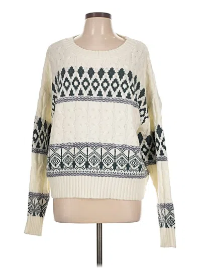 Pre-owned Mia + Tess Pullover Sweater In White