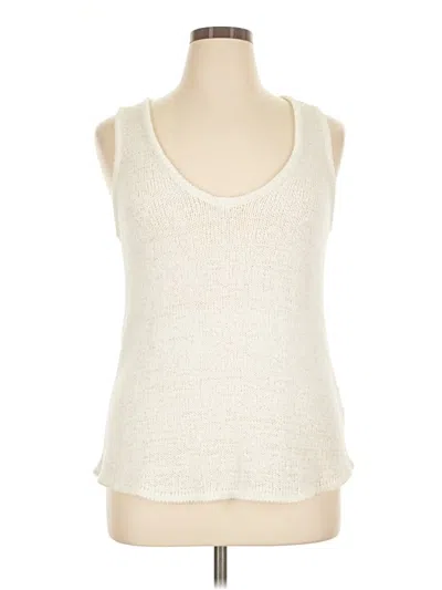 Pre-owned Mia + Tess Tank Top Ivory Strapless Neckline Tops In White