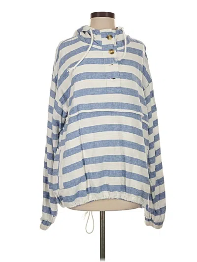 Pre-owned Mia + Tess Windbreaker Jacket In Blue