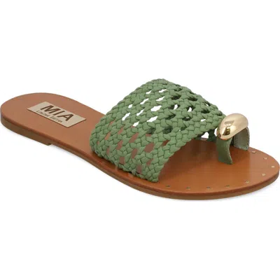 Mia Tiva Slide Sandal In Green