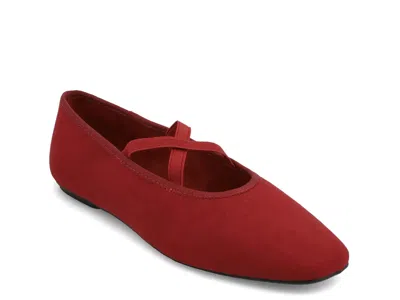 Mia Tori Ballet Flat In Red