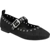 Mia Ulani Grommet Mary Jane Flat In Black