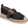Shop Mia Limited Edition Valri Espadrille Mary Jane Flat In Black