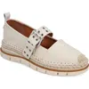 Mia Valri Espadrille Mary Jane Flat In Bone