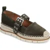 Mia Valri Espadrille Mary Jane Flat In Khaki