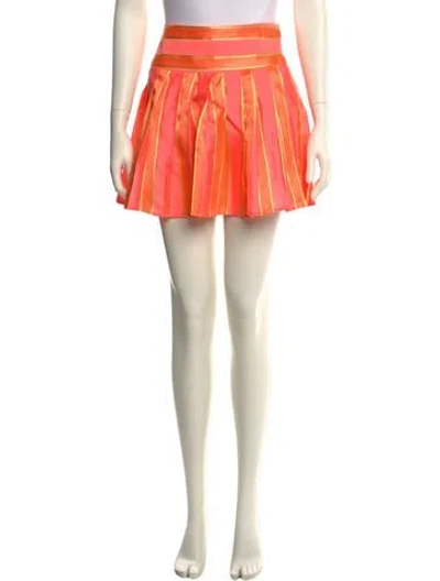 Pre-owned Mia Vesper Striped Mini Skirt In Yellow