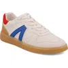Mia Vesta White Multi Color Block Lace-up Sneakers In White/cobalt